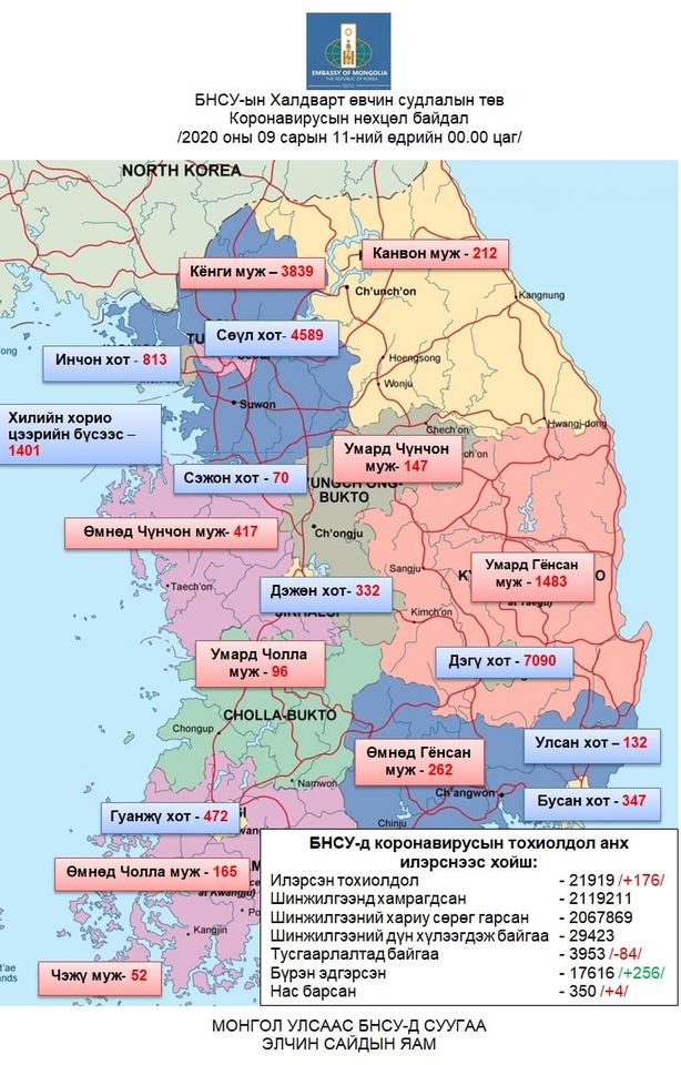 БНСУ-ын Халдварт өвчин судлалын төвийн 10:00 цагийн мэдээ  2020.09.11.