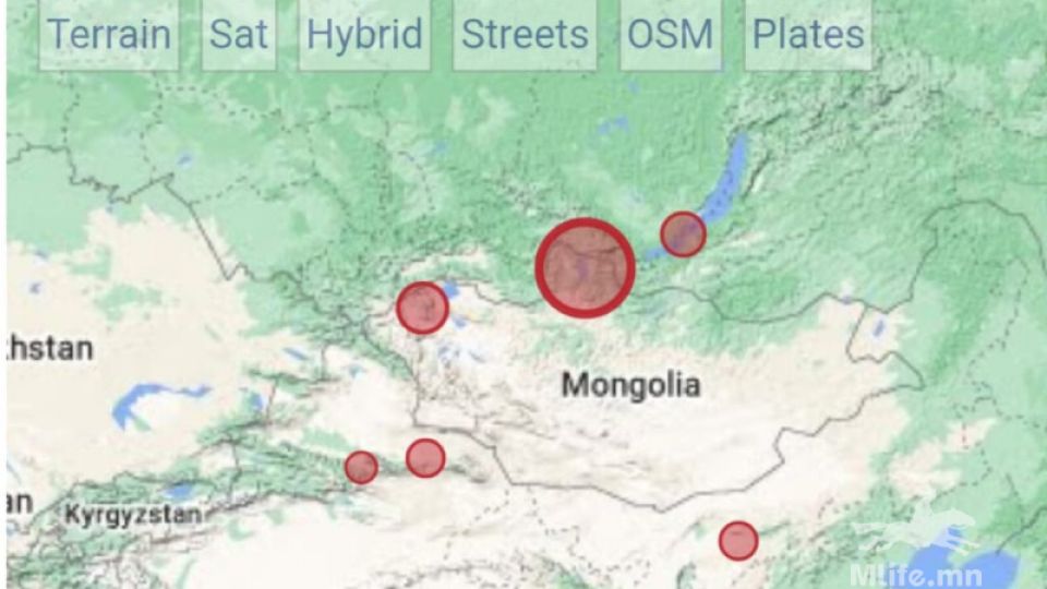Орос, Монголын хилд 6.5 магнитудын хүчтэй газар хөдлөлт болжээ
