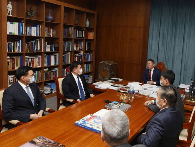 Монгол Улсын Ерөнхийлөгч Х.Баттулга Засгийн газрын гишүүдийг хүлээн авч уулзлаа