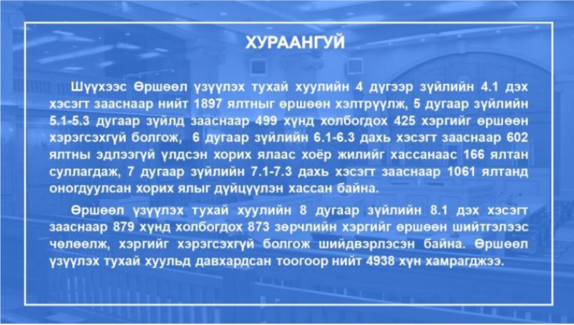 “Нээлттэй шүүх” хэвлэлийн бага хурал өнөөдөр боллоо.