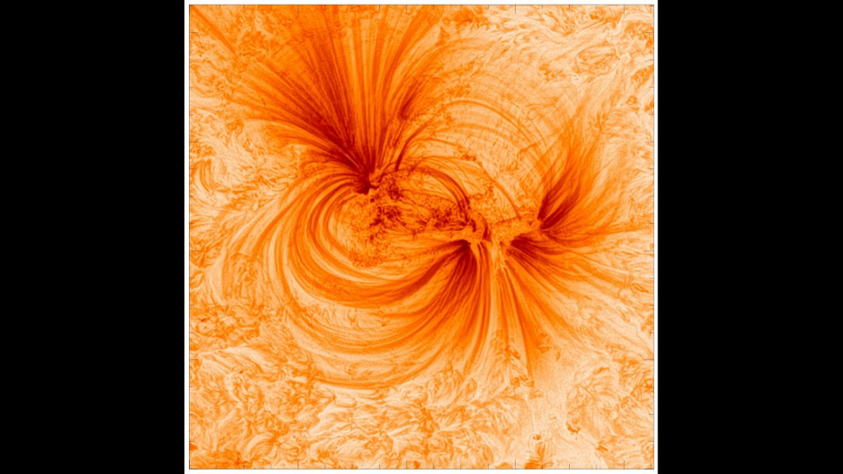 Нарны агаар мандал дахь плазмын судал хэрхэн харагддагийг үзүүлжээ
