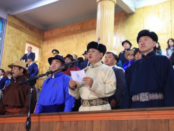 Монгол Улсын Ерөнхийлөгч У.Хүрэлсүх Үндэсний их баяр наадмыг хааж үг хэллээ