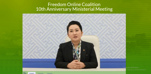 Гадаад харилцааны сайд Б.Батцэцэг “Онлайн эрх чөлөө” эвслийн бага хуралд оролцов