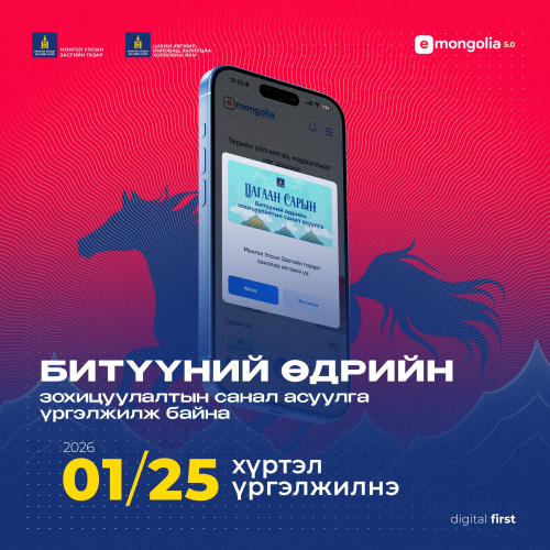 Битүүний өдрийн зохицуулалтын санал асуулгыг нэгдүгээр сарын 25-нд хаана